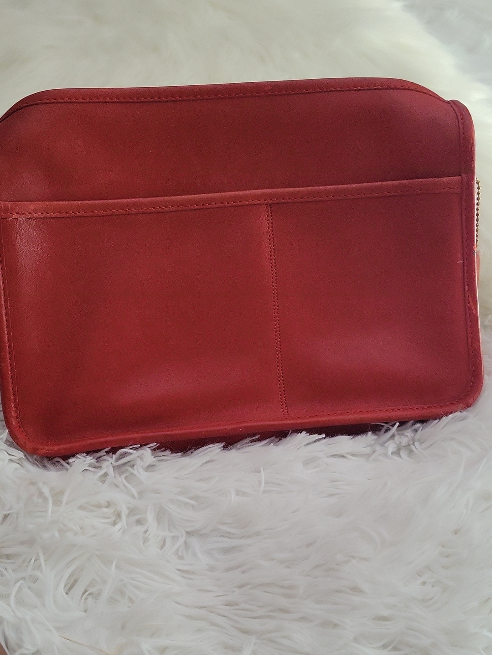 Coach Red Leather Interior with Embossed Logo - Picture 2 of 5